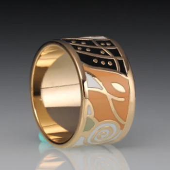 

12pcs/lot wholesale Enamel Stainless Steel Rings Jewelry Women Scarf buckle Pendant Bijoux Copper Bridal Accessories Mujer Anel