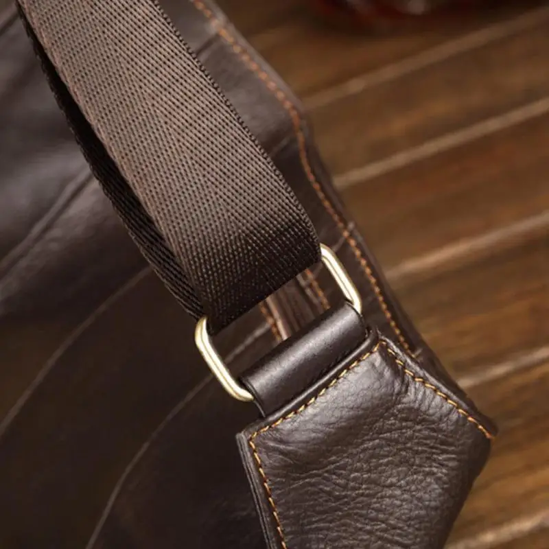 Винтаж Для Мужчин's Водонепроницаемый нагрудная сумка в стиле casual Крепкие Наплечные сумки Для мужчин путешествия для верховой езды кожаный
