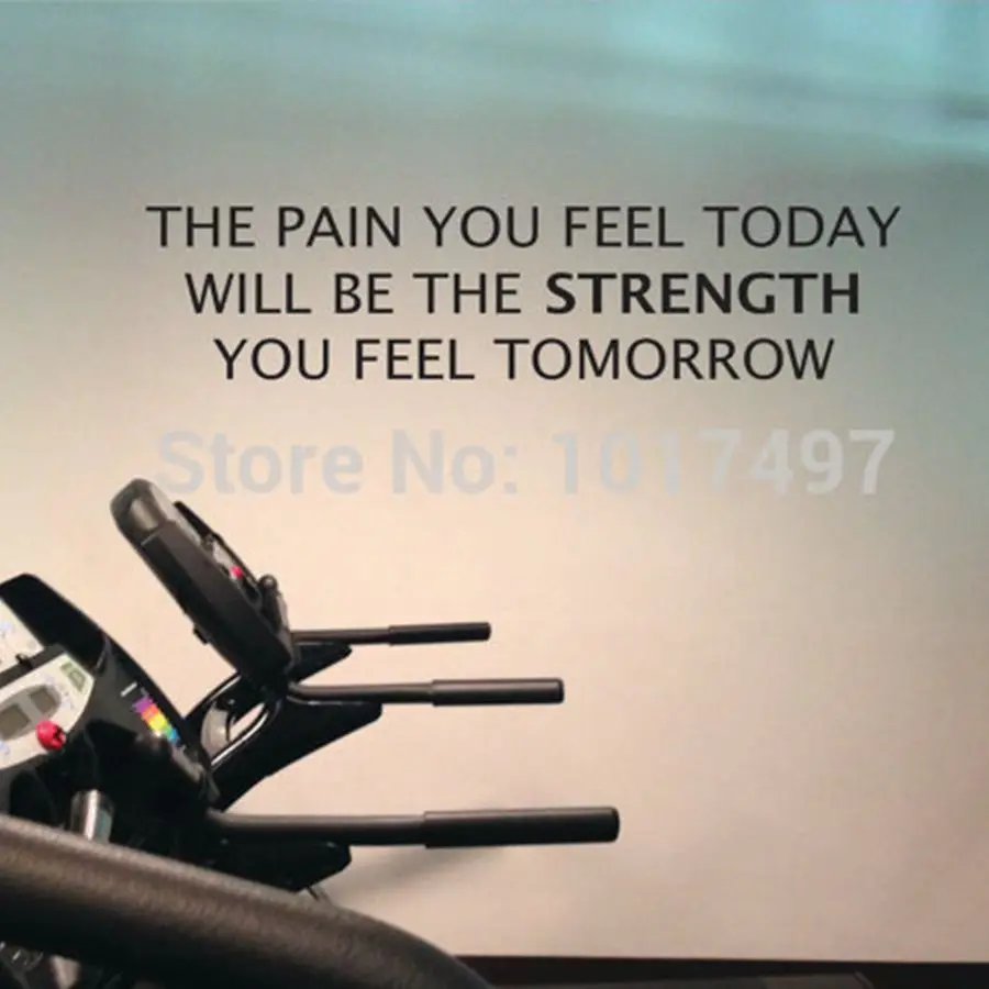 Free shipping home gym wall decals The Pain You Feel Today Is the Strength You Feel