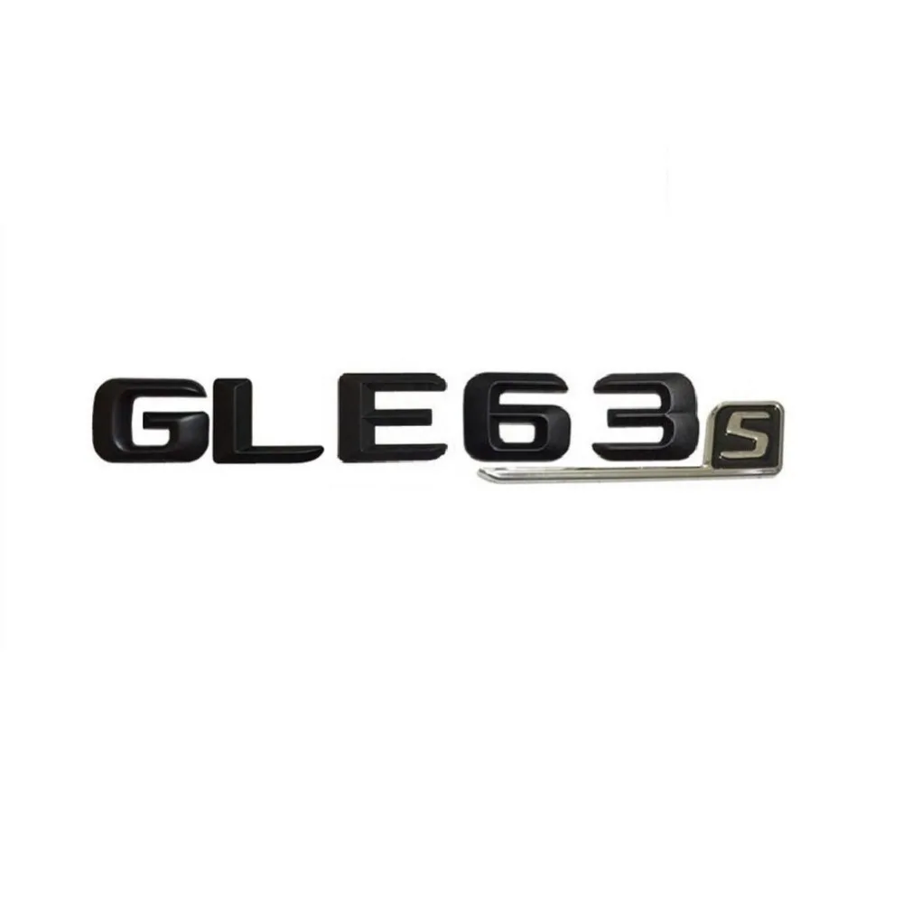 Наклейка матовая черная GLE63s с буквами-цифрами значок багажника эмблема наклейка