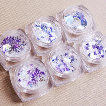 

1pieces mini Magic blue Sequins filler glass globe silicon mold filler charms jewelry making component butterfly star clover