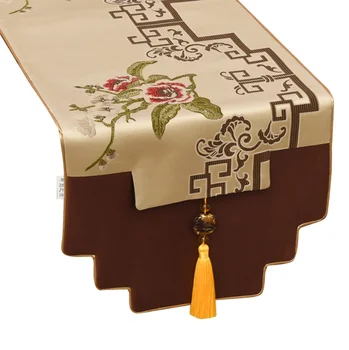 

Classic New Chinese Style Table Runner Living Room Tea TV Cabinet Cover Towel Fashion Modern Table Cloth Home Decor LFB781