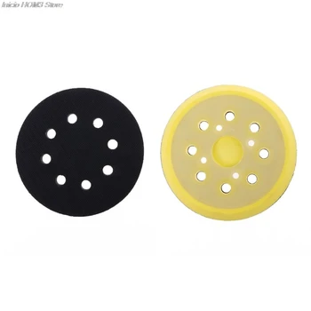 

5Inch 125MM 8-Hole Back-up Sanding Pad 4 Nails Hook and Loop Sander Backing Pad +Sponge Interface Pad for Electric Grinder Pow