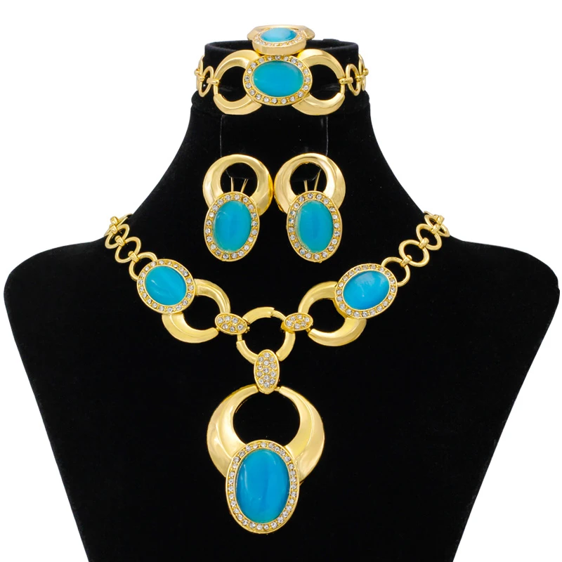 Arabic High Quality Fashion Jewelry Luxury Wedding Jewelry Sets