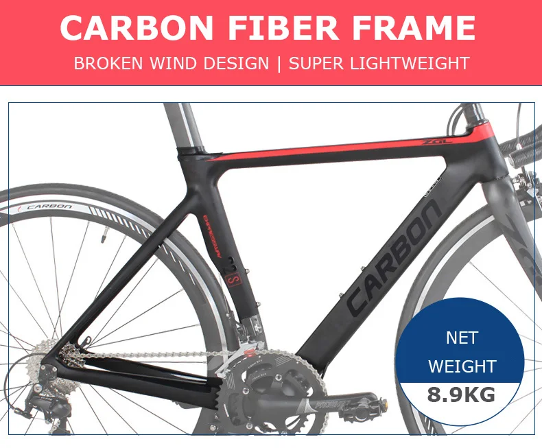 Sale 700C carbon fiber road bike t800 super lightweight Road cycling competition level 22 variable speed system Carbon frame fork 1 Sale 700C carbon fiber road bike t800 super lightweight Road cycling competition level 22 variable speed system Carbon frame fork 1