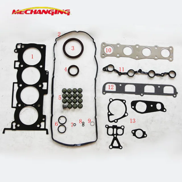 

G4KC For HYUNDAI SONATA 2.4 16V Metal Overhaul Package Engine seal Gasket Full Set Engine Gasket 20910-25B00 50256800