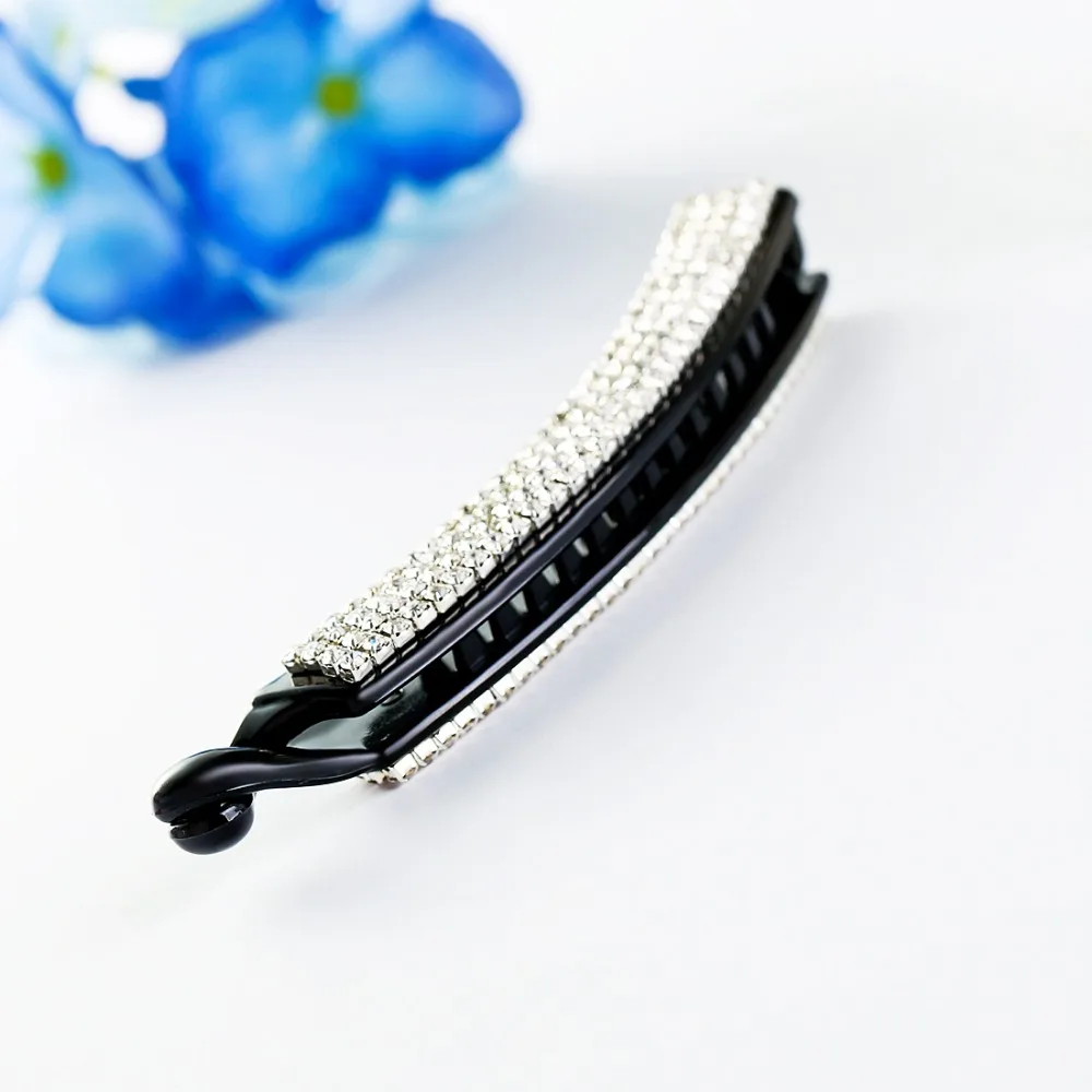029 Pale Young Bud Silver Hand Bow Hair Accessories Hairpin Banana Clip Vertical Clip Craft Kits