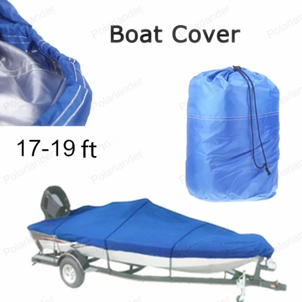Wholesell Heavy Duty 210D Speedboat Fishing Boat Cover Accessories V Hull 17 19ft Sunproof Waterproof