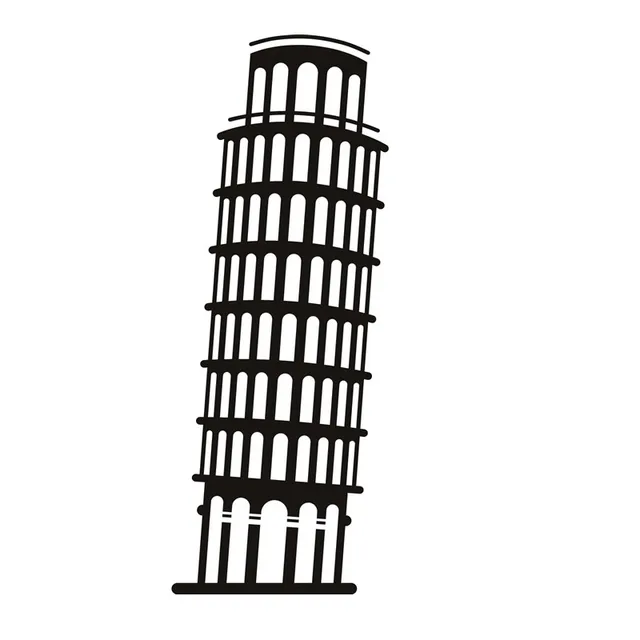 Dinding Sticker Italia Menara Miring Pisa Bangunan Landmark Ruang Dinding Sticker Italia Menara Miring Pisa Bangunan Landmark Ruang Tamu Rumah Dekorasi Vinyl Mural