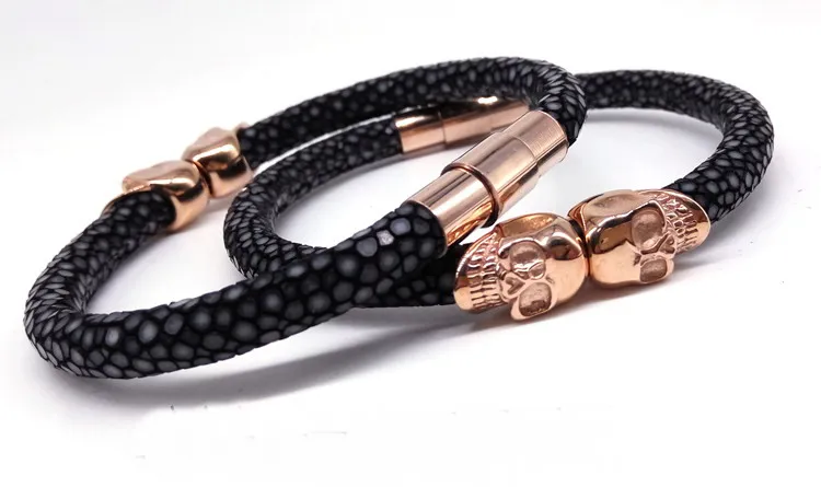 Northskull Stingray Leather Skull Bracelet Twin Bracelets Northskull Stingray Leather Skull Bracelet Twin Bracelets Bangles For Man Women Jewelry Gift In Chain Link From Accessories On