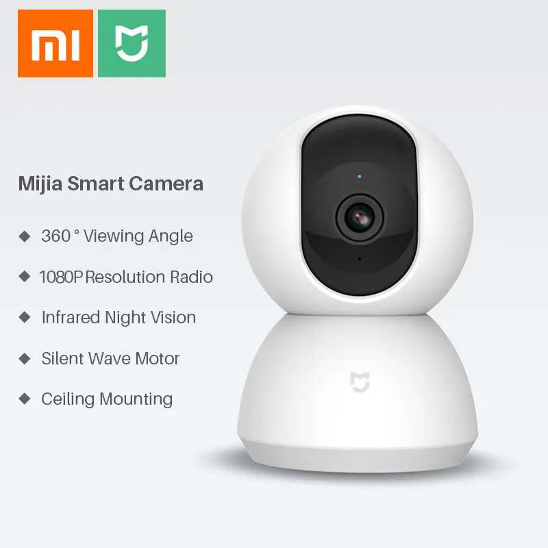 Оригинальная смарт камера Xiaomi Mijia с Wi Fi ip веб 1080P углом обзора 360 градусов