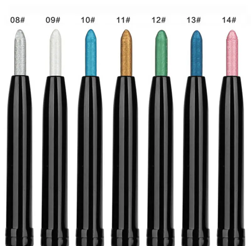 Горячая Водонепроницаемая Авто-вращение жемчужные тени-карандаш для век лежа шелковистый карандаш ручка - Цвет: 11