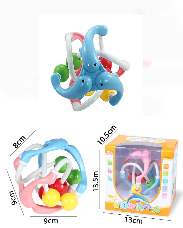 Baby Toy Rattles Develop Intelligence Grasping Toy Little Dolphin Toy