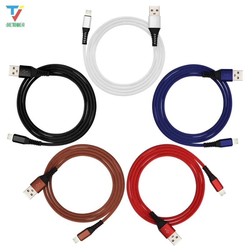 500 개/몫 고급 천으로 iphone 빛 typec micro usb data cable 2A 빠른 충전 게임 케이블 5pin 8pin usbC 도매