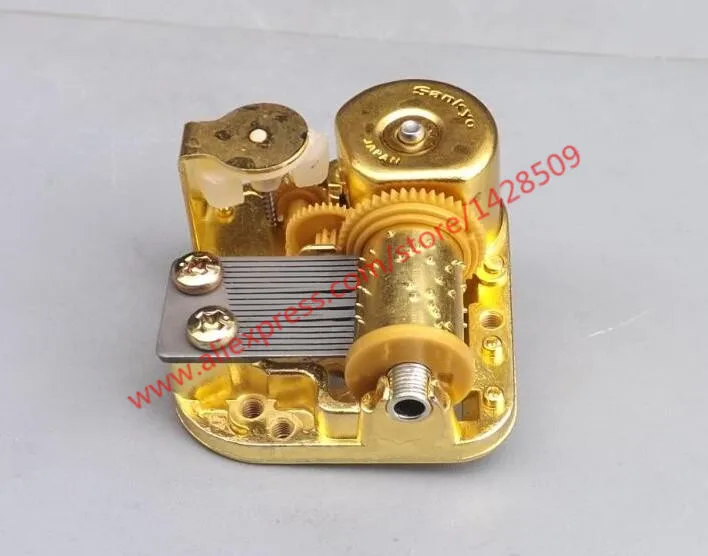 Gears 18 Notes DIY Mechanical Musical Box Golden Movement And Screws