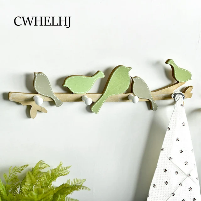 Cute Cartoon Wood Bird Wall Decoration Hooks Creative Towel Key Coat Cute Cartoon Wood Bird Wall Decoration Hooks Creative Towel Key Coat Clothes Hook Door Hanging