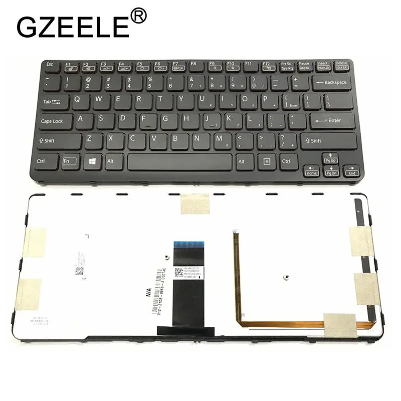 GZEELE американская, с задней подсветкой новая клавиатура для ноутбука для sony VAIO СПО 14 SVE14 SVS14 SVE14A SVE14A18ECH E14A18ECS E14A17ECP E14A17ECW