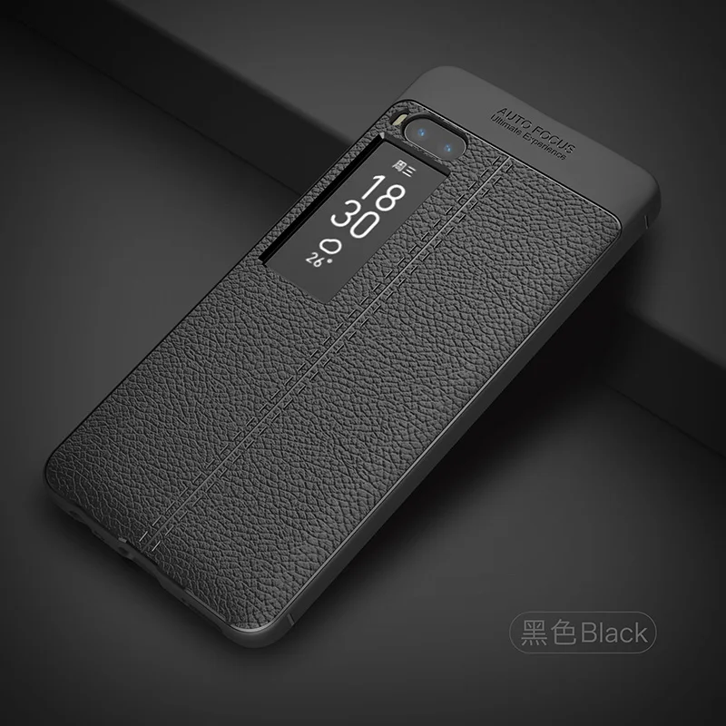 Litchi caso de silicona para meizu pro 7 funda hoesje lychee patrón de cuero suave tpu cubierta para meizu pro 7 más coque etui kryt tok