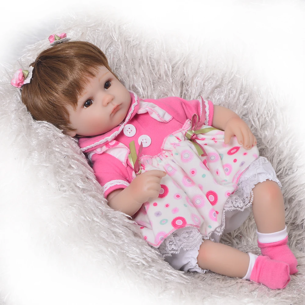 KEIUMI Горячая 17 дюймов Reborn Baby Doll игрушки Мягкие силиконовые Реалистичная принцессы куклы для детей на день рождения Рождественский подарок