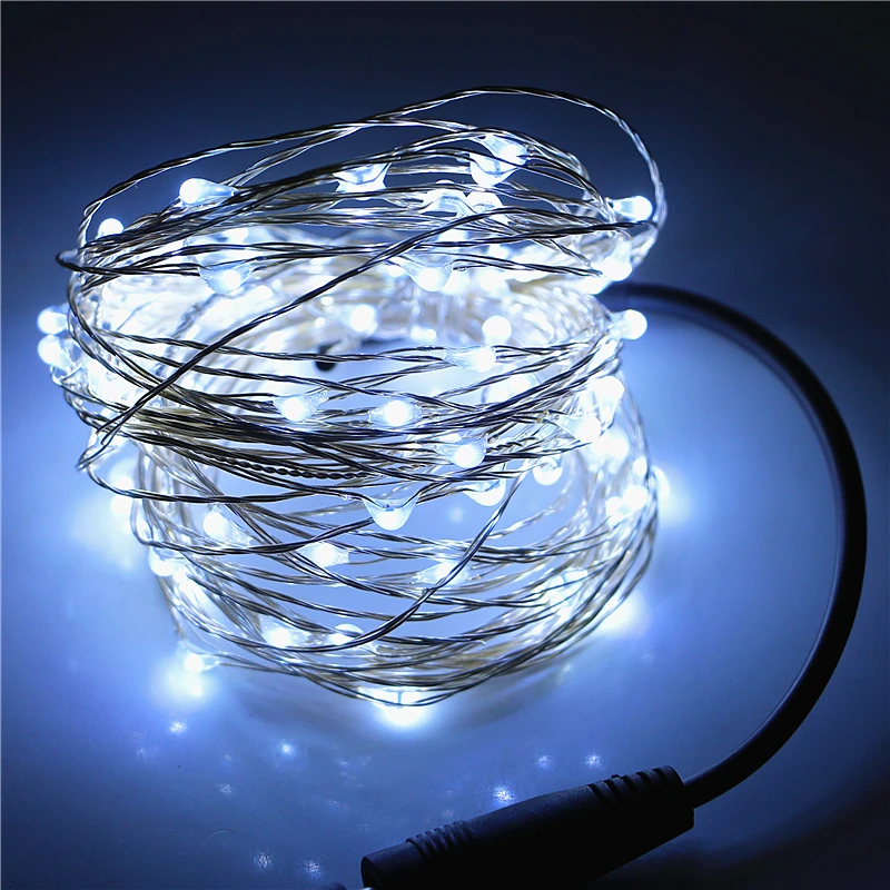 

5m 10m 20m 30m 50m LED String Lights DC12V Powered Sliver Wire for Xmas Garland Party Wedding Decoration Christmas Fairy Lights