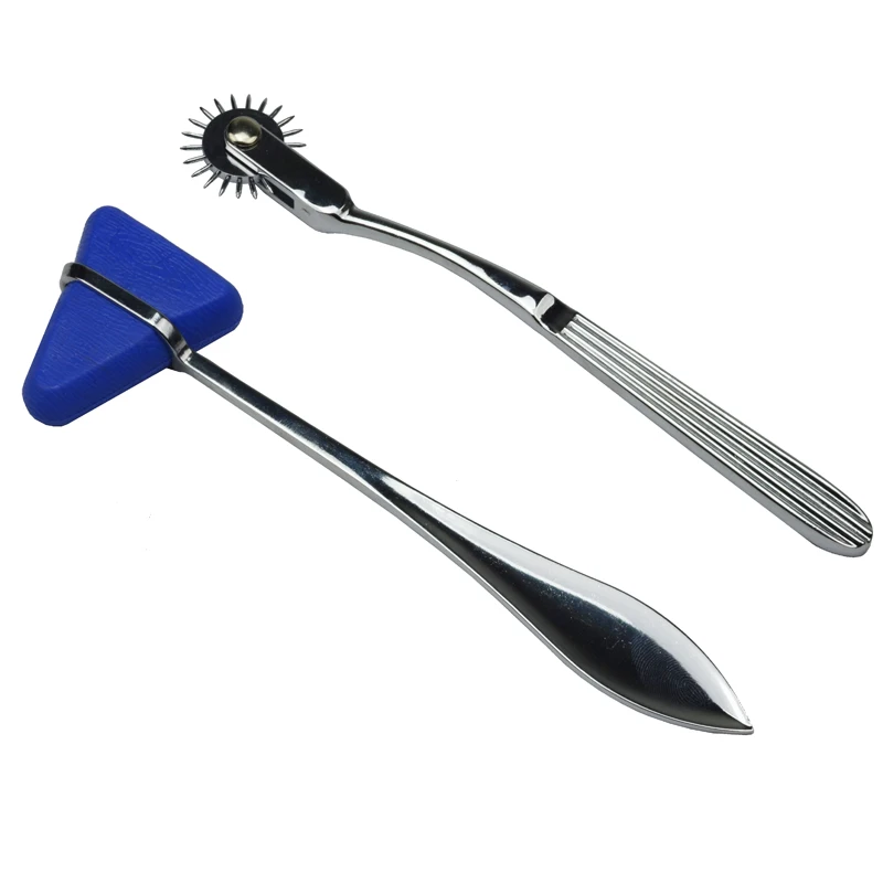 

2pcs/box retail package Neurological Reflex Hammer Wartenberg Pin Wheel Reflex Hammer Deluxe Medical diagnostic
