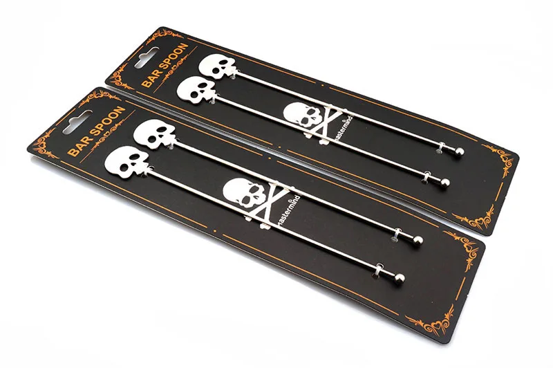 2pcs/Set Skull Creative Cocktail Wine Glass Stirring Sticks Mixing Stirrer Picks Stir Rod Drinks Muddlers Bar Swizzle Sticks
