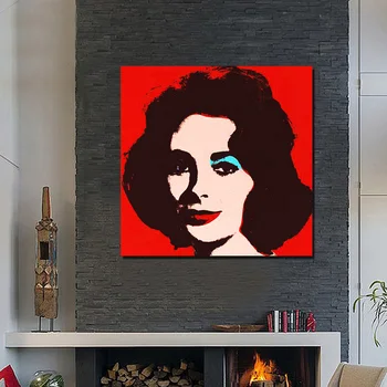 

Hand Oil Painting On Canvas Elizabeth Taylor pop art paintings Modern decoration Wall Art Living Room Decor Picture NK76