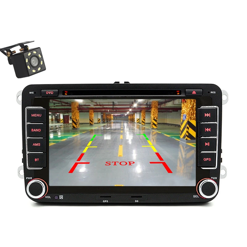 Cheap 2din Radio Car Multimedia DVD GPS for Polo Jetta Passat CC Amarok Caddy Golf School Rapid Multiven Scirocco Tiguan Touran sharan 4