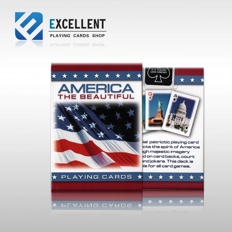 Goede 1 Stks AmericaPlaying Kaart Mooie Bloem Cut import licensing Poker Magic Dek Rekwisieten Magia Goocheltrucs Gratis Verzending
