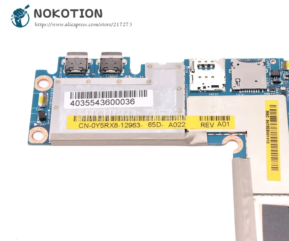 amazing  NOKOTION For Dell Latitude 7275 Laptop Motherboard M7-6Y75 CPU 8G RAM Memory onboard CN-0Y5RX8 0Y5R