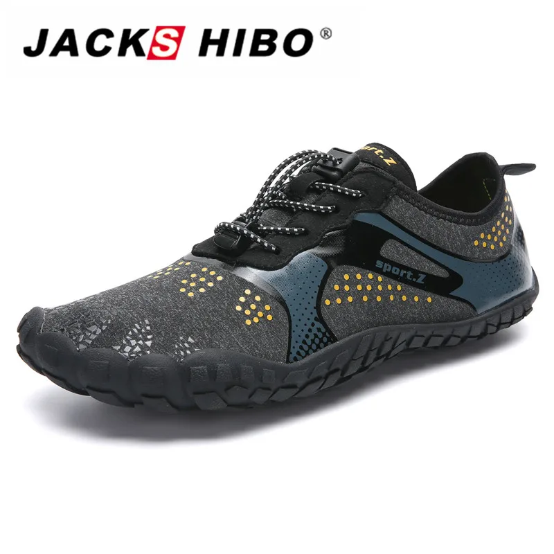 JACKSHIBO أحذية ماء للرجال الذكور تنفس في الهواء الطلق الرياضة السباحة أحذية ماء المنبع تصفح أكوا شاطئ حذاء رياضة JACKSHIBO أحذية ماء للرجال الذكور تنفس في الهواء الطلق الرياضة السباحة أحذية ماء المنبع تصفح أكوا شاطئ حذاء رياضة