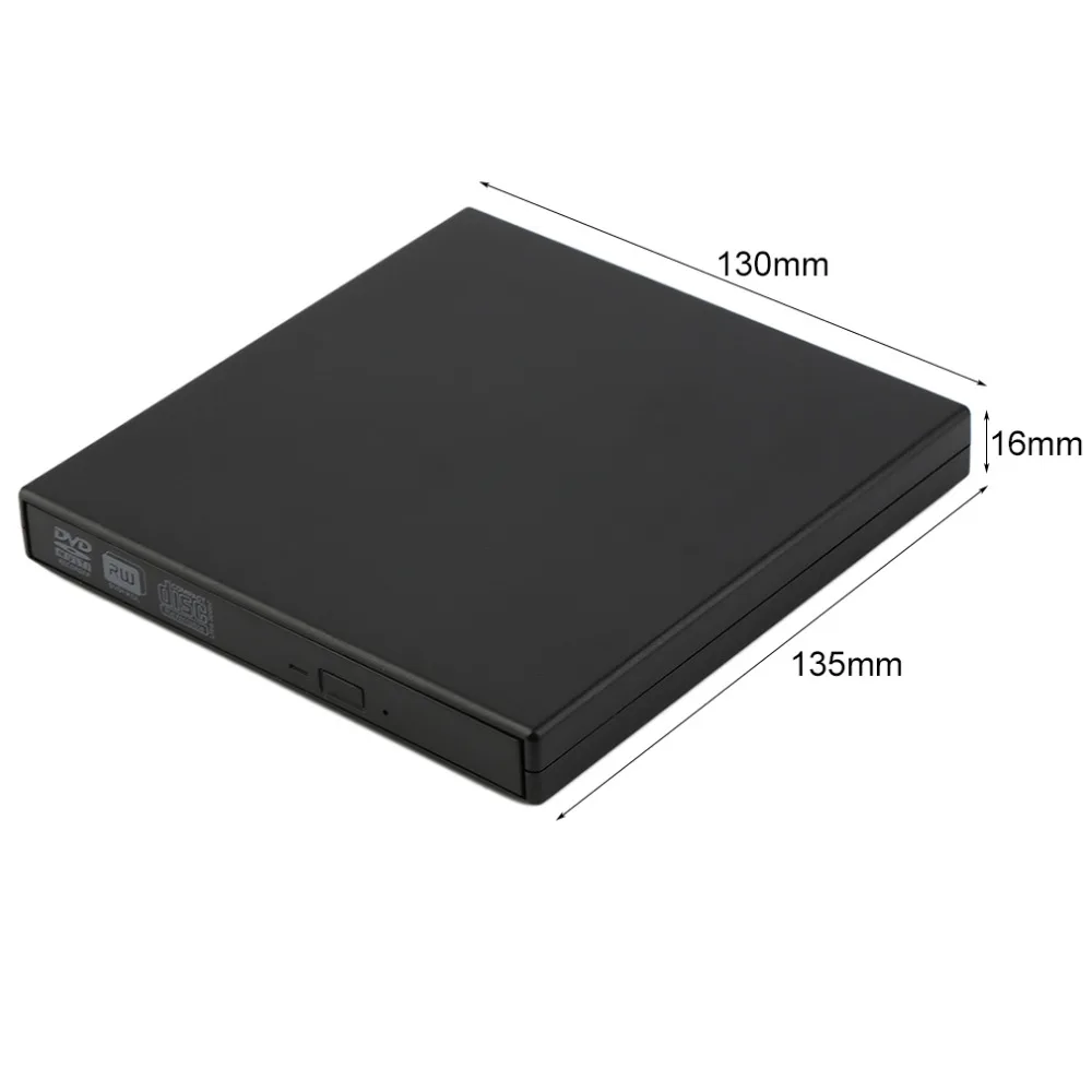 Новейший супер тонкий USB 2,0 внешний CD+-RW DVD+-RW DVD-RAM Пишущий привод для ноутбука PC продвижение черный белый