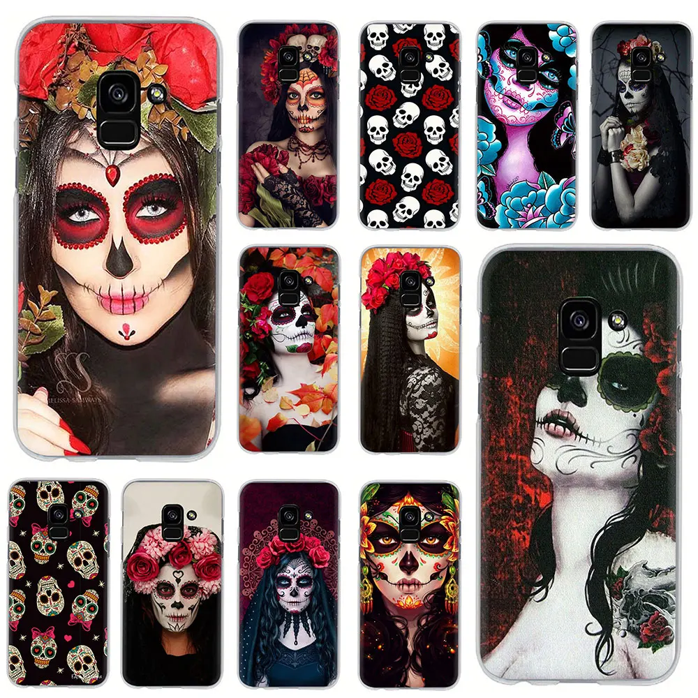 

Catrina beautiful rose girl Skull Hard phone cover case for Samsung Galaxy A3 5 2017 A6 7 8 9 2018 A10S 20S 30S 40S 50S 60 70