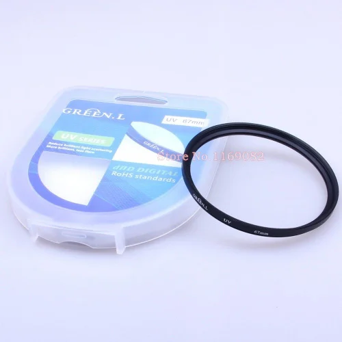 Green.L 67mm UV filter Lens Protector Filter for D7000 D5200 D5100 D600 D800 D700 18-105mm Camera | Электроника