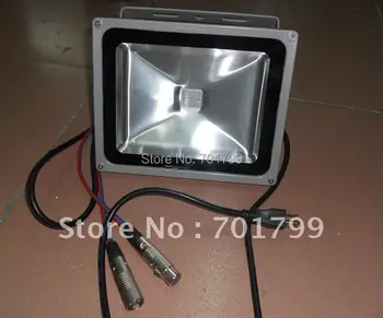 

30W RGB DMX flood light,AC90-260V input;can be controlled by dmx controller directly;size;285*235*160mm