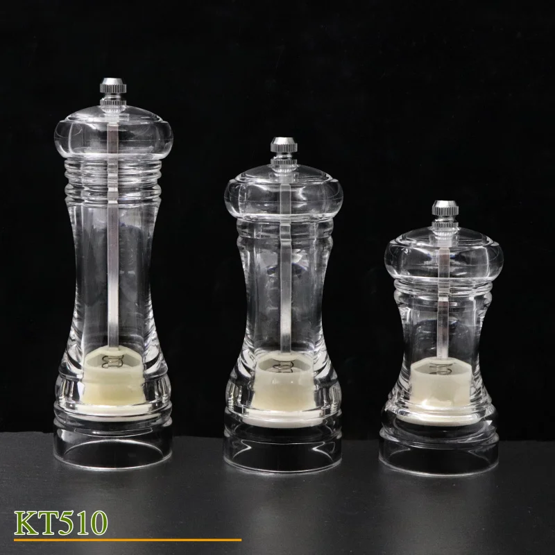 

Jaswehome Manual Transparent Acrylic Salt And Pepper Grinder Pepper Salt Mill Grinder For Pepper Salt Spice Grinding Tools