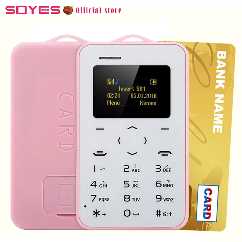 Original SOYES C6 Mini Card Phones Slim Thin Student kid girl Ultra