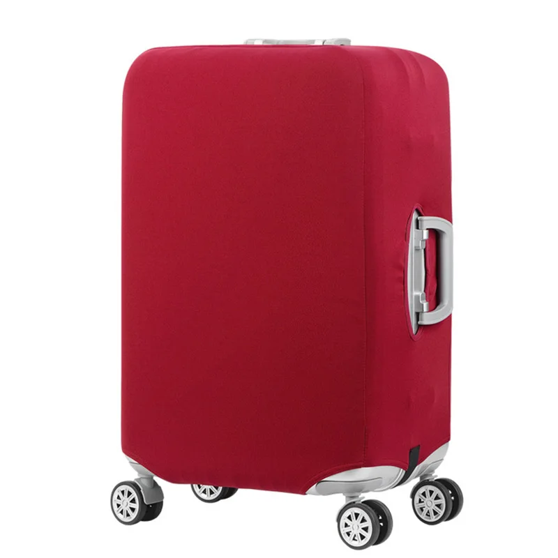 Чистый цвет, пылезащитный чехол для багажа, подходит для 20-33 дюймов, чехол на колесиках, пылезащитный чехол для багажа, идеальная эластичность, аксессуары для путешествий - Цвет: Wine red