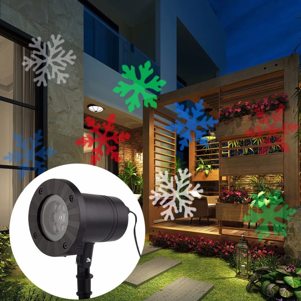Us 19 99 40 Off Waterproof Christmas Laser Projector Lamp Snowflake Led Xmas New Year Party Light Outdoor Garden Projection In Stage
