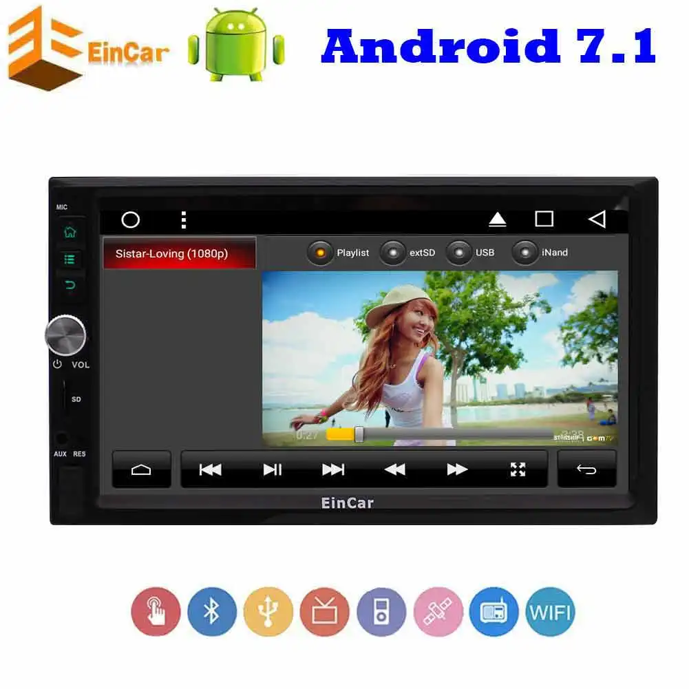 Sale Android 7.1 Quad Core Double Din Car Stereo 7