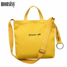 Monsisy сверхмощная Холщовая Сумка-тоут для девушек, женская сумка на плечо, модная школьная книга, дорожная сумка-мессенджер, однотонная женская сумка для покупок, Bolsa