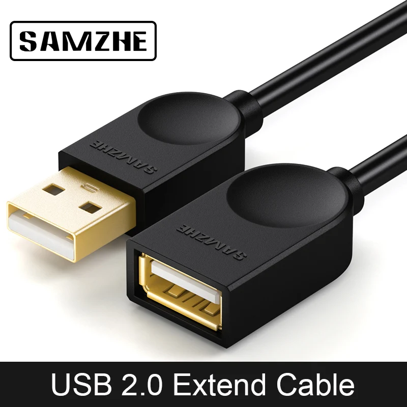 SAMZHE USB2.0 Кабель AM/AF Transmisson данных провод-УДЛИНИТЕЛЬ шнур аль-Фольга Экранирование