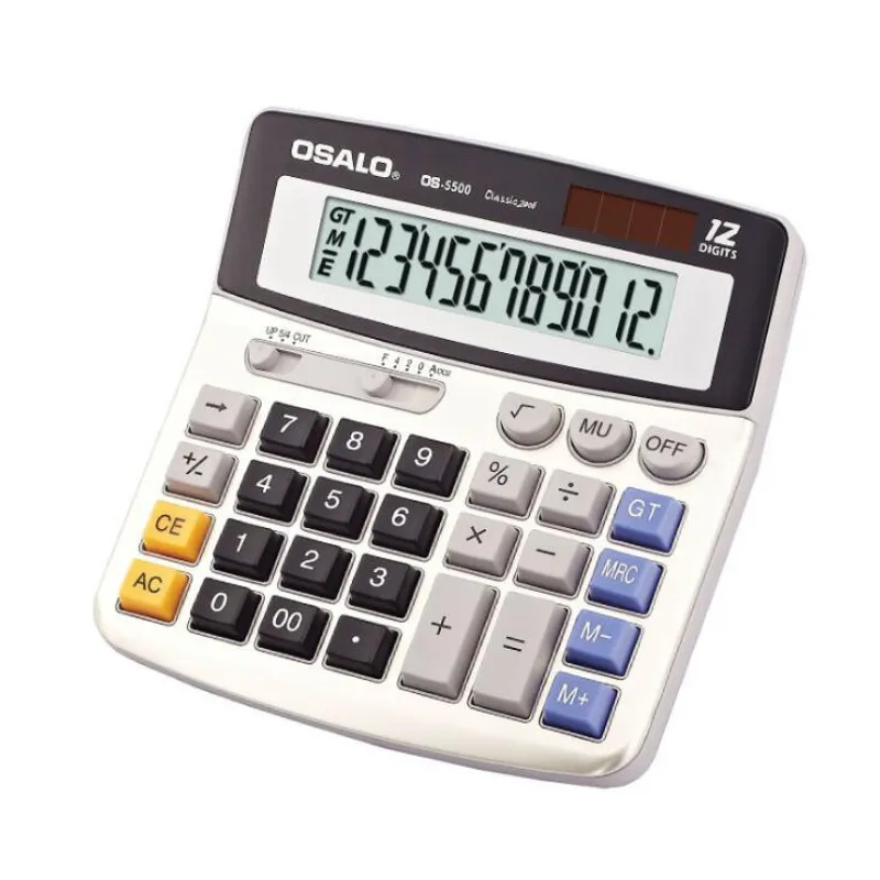 Key bench calculator 5500 calculator solar dual power metal surface Office Electronic Calculators for Financeira School 2