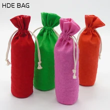 Круглое дно льняной мешочек для упаковка ювелирных изделий/макияж/подарок/Свадебные/вечерние/коробка для хранения/бутылки сумка мешок со шнурком на заказ Печать логотипа 50