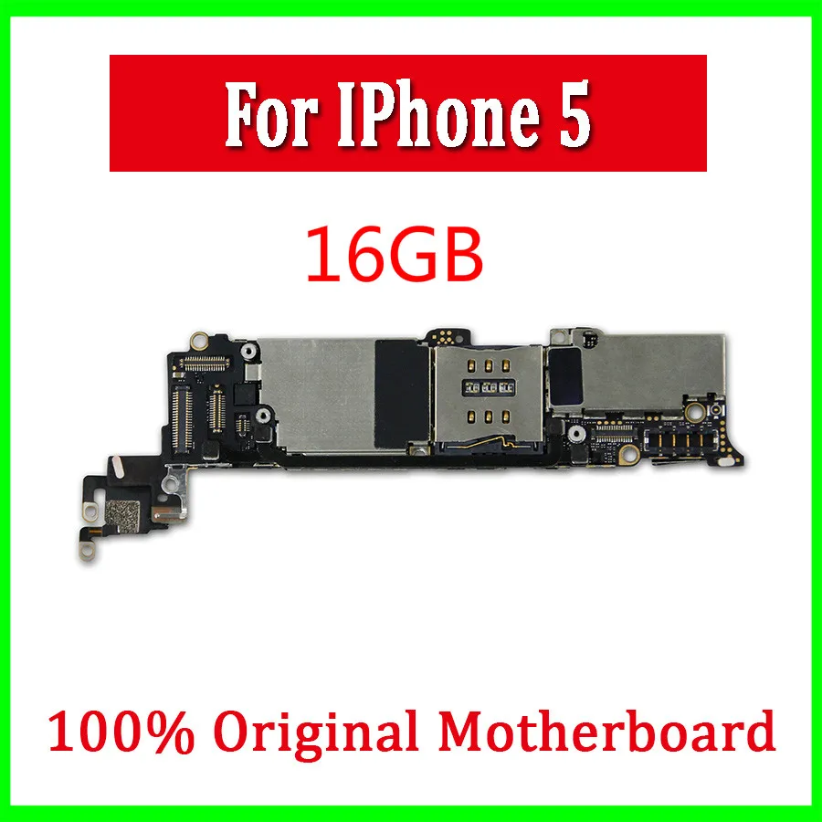 100 Full Completely Original & Unlocked 16G Mainboard For iphone 5 5g