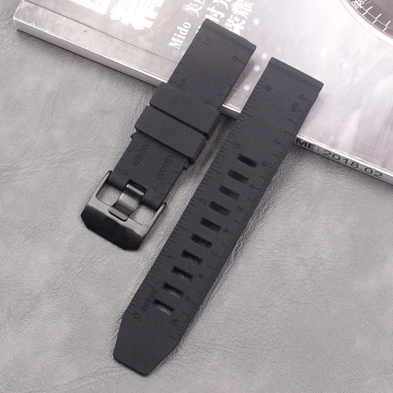 Men's Silicone Strap 23mm Watch Accessories for Lumenos3051 3057 6400 8821 3081 Women's Outdoor Sports Waterproof Rubber Strap