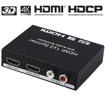 

HDMI 1x2 Splitter with Audio Amplifier hdmi Switch Box For Apple TV PS4 HDTV
