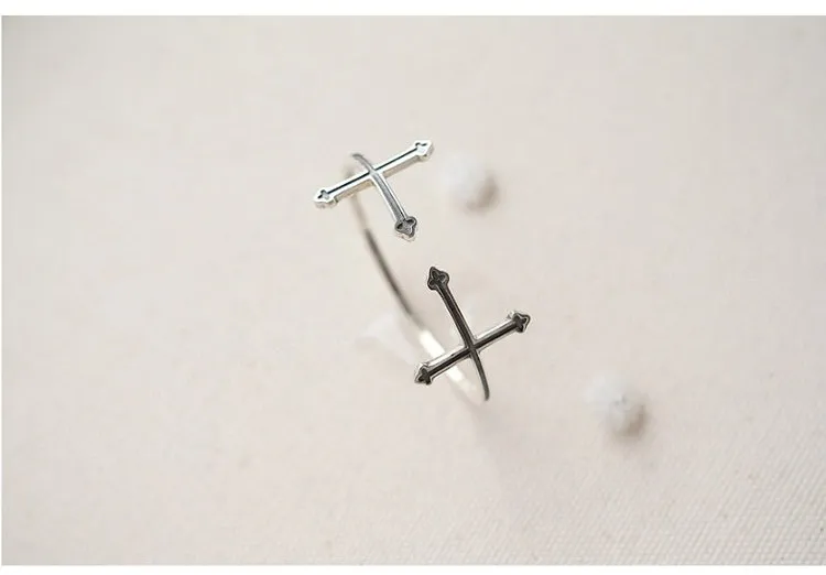 

S925 silver bracelet retro opening personality tide bracelet Y20