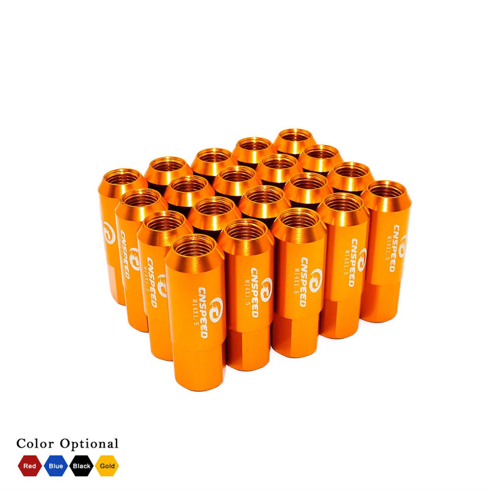 CNSPEED M14X1.5 60mm Car Auto Wheel Nuts New 20PCS Racing Lug Wheel Nuts Screw Aluminum Car Lug