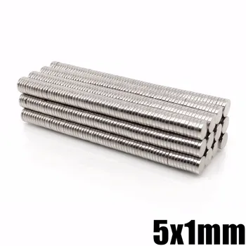 

200Pcs 5x1mm N35 Neodymium Magnet Disc Permanent NdFeB Small Round Super Powerful Magnetic 5*1mm Magnets Craft 5mm x 1mm